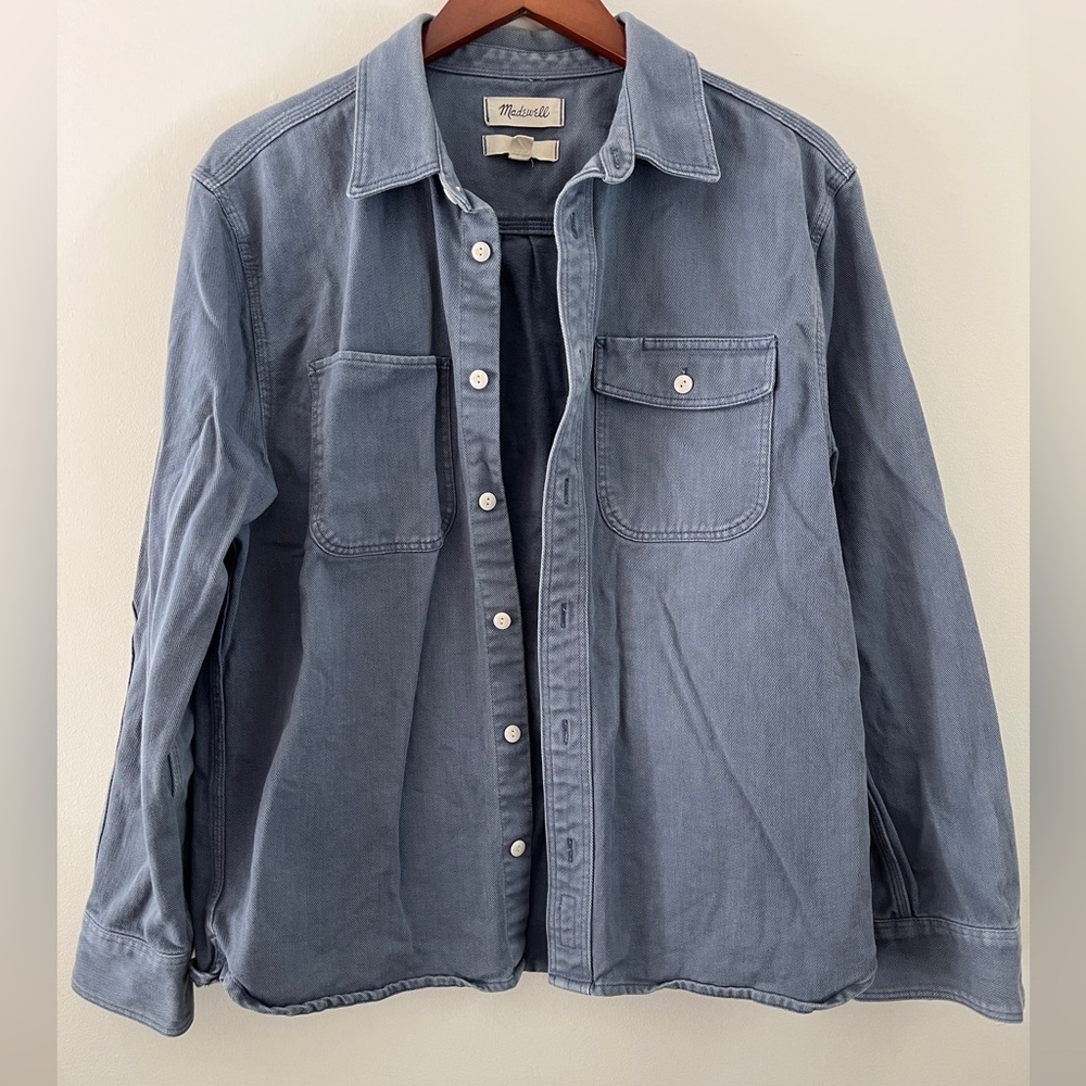 Madewell Easy Fit Cotton Button Down Work Shirt | Size Medium